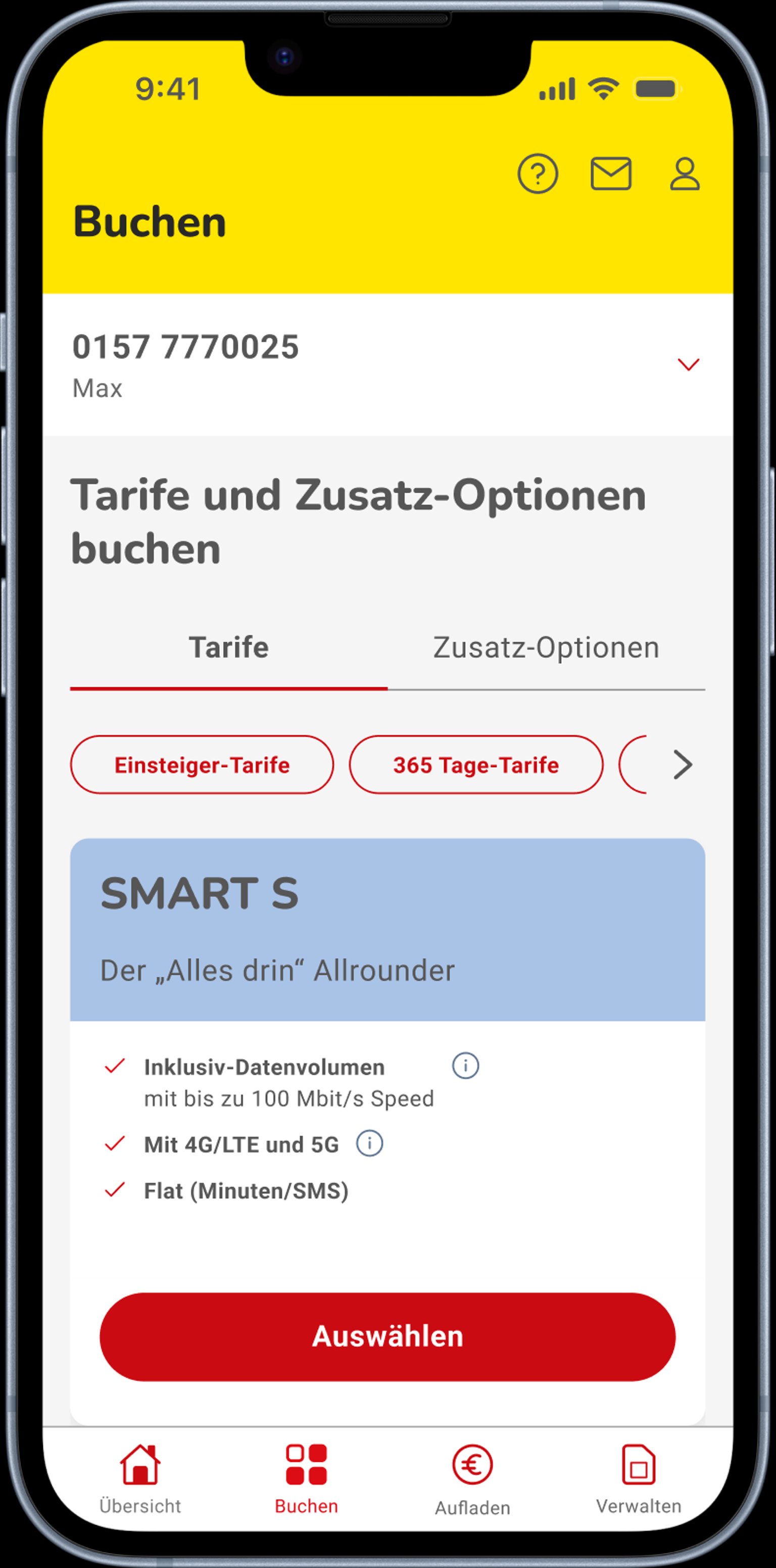 Smartphone Abbildung Screen 2 App | NettoKOM App | NettoKOM Service