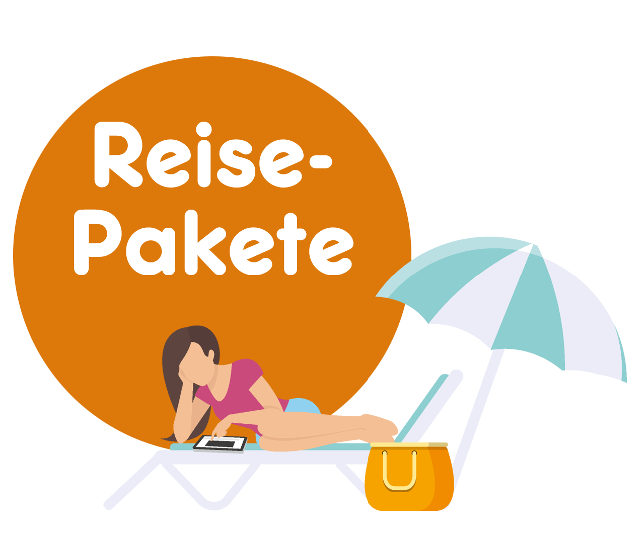 Illustrationen zu Zusatz-Optionen: Daten-Pässe für 24 Stunden und Reise-Pakete zur flexiblen Ergänzung des Tarifs.