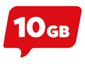 Teaser Tarife 10 GB 5G Netzabdeckung Sprechblase  | NettoKOM Tarife