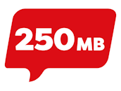 Sprechblase mit 250 MB - NettoKOM