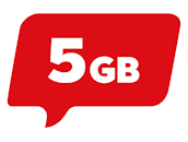 Teaser Tarife 5 GB 5G Netzabdeckung Sprechblase | NettoKOM Tarife