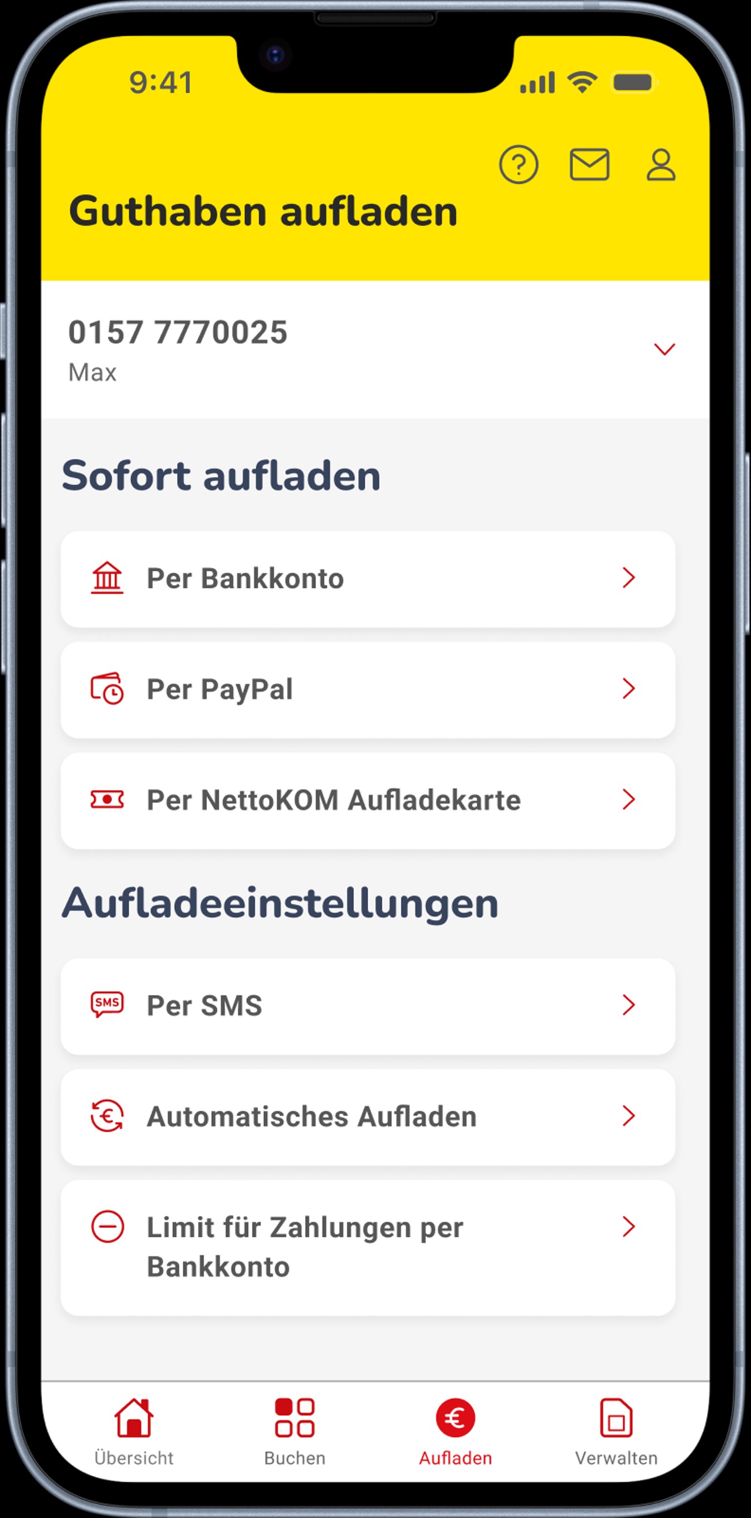 Screenshot Aandroid Aufladen 2 | NettoKOM Aufladen