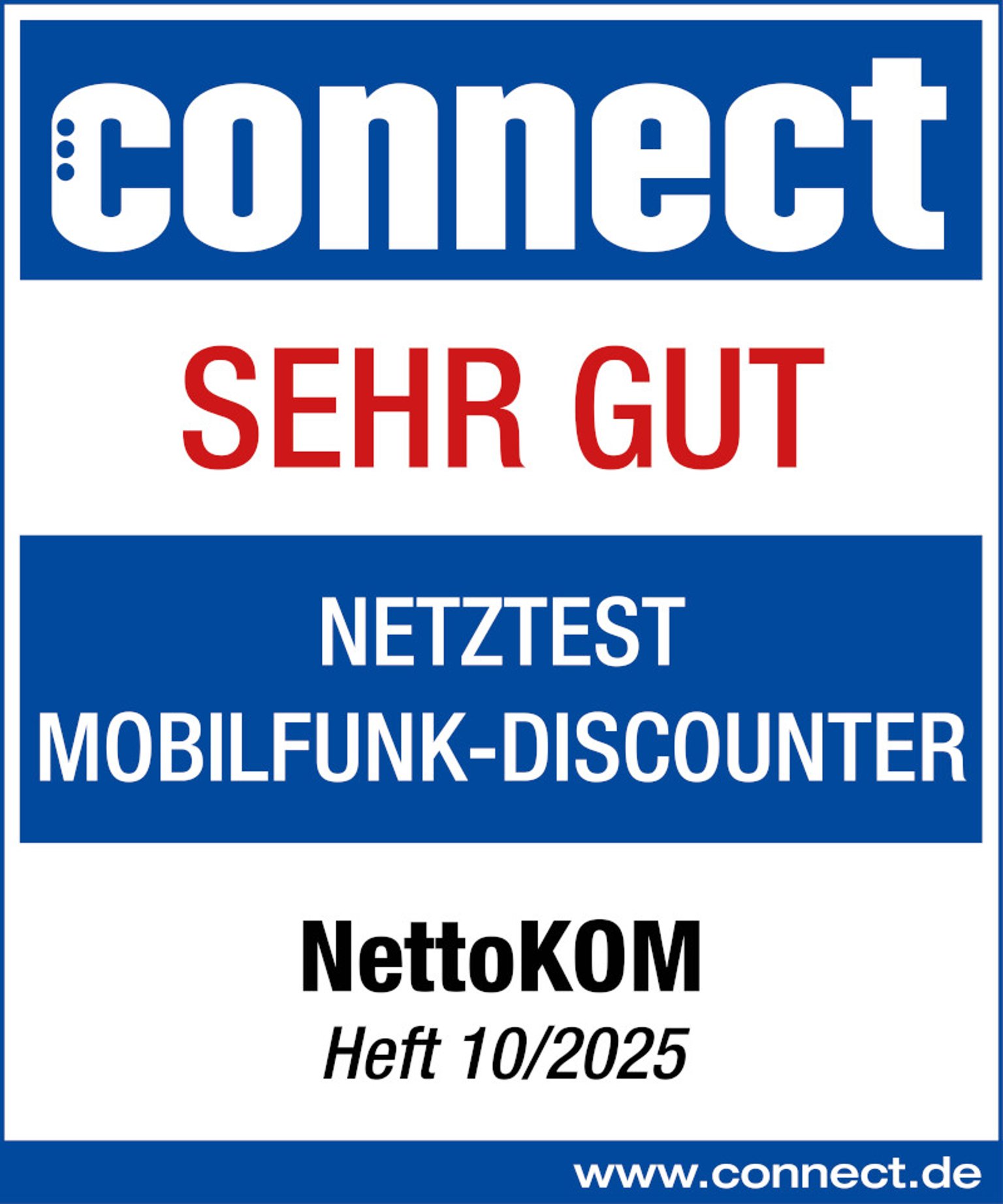 Siegel connect Mobilfunk- und 5G-Netztest 2025 – Telefónica wurde mit „sehr gut“ bewertet