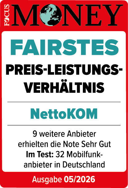 Siegel Focus Money Fairstes Preis-Leistungs-Verhältnis 2026 – NettoKOM Ratgeber