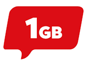 Sprechblase mit 1 GB - NettoKOM