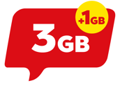 Sprechblase mit 3 GB - NettoKOM