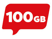Sprechblase mit 100 GB - NettoKOM