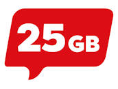 Sprechblase mit 25 GB - NettoKOM