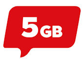 Teaser Tarife 5 GB 5G Netzabdeckung Sprechblase | NettoKOM Tarife