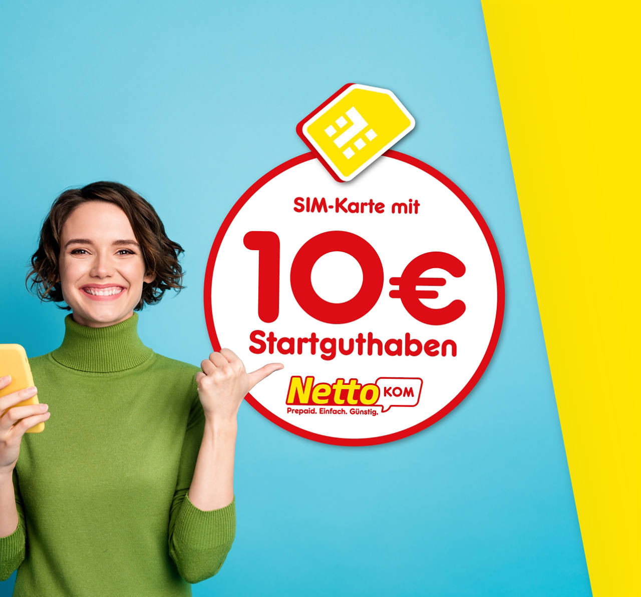 Teaser zu Startpaket Prepaid SIM-Karten | NettoKOM